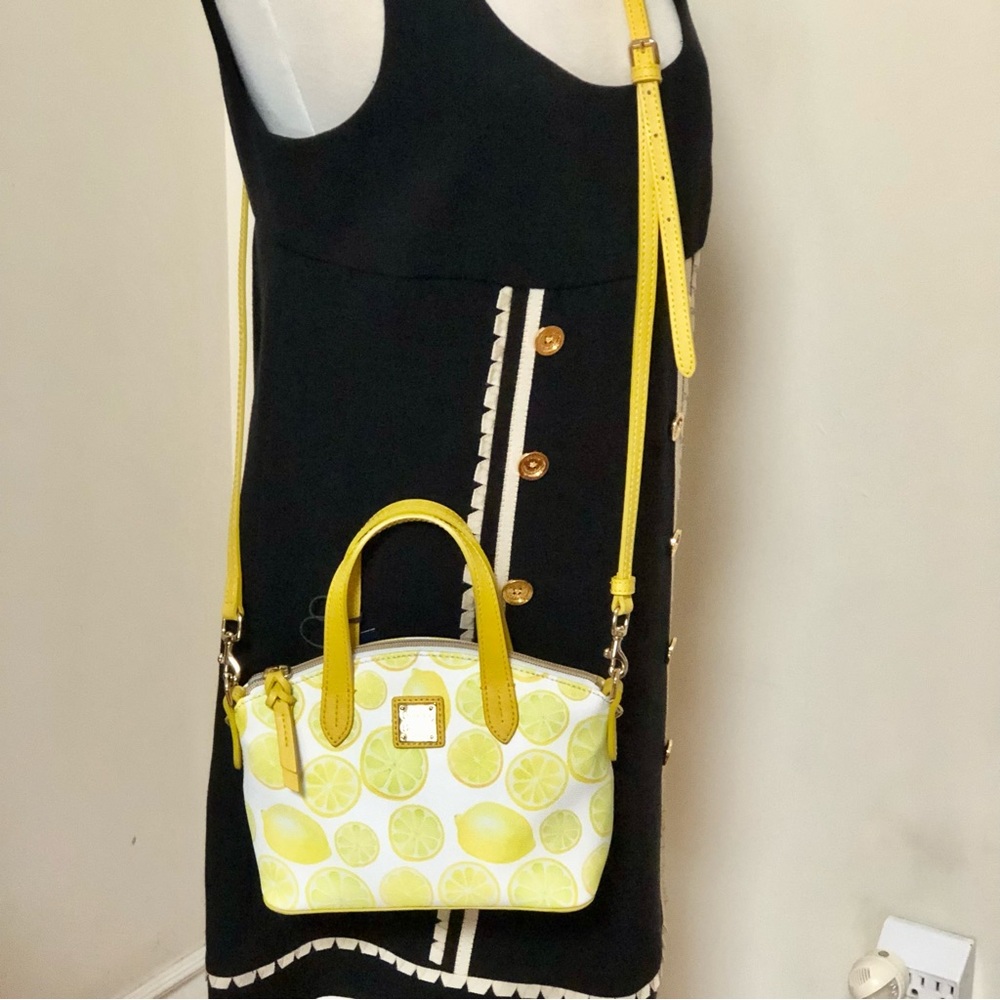 Rare Dooney & Bourke Limone Ruby Mini Crossbody Satchel